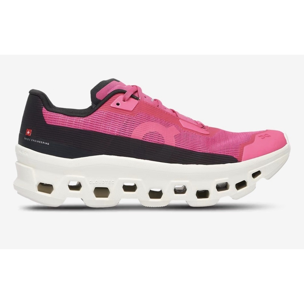 On Women Size 9 Cloudmonster Void Sneakers Shoes Pink Black